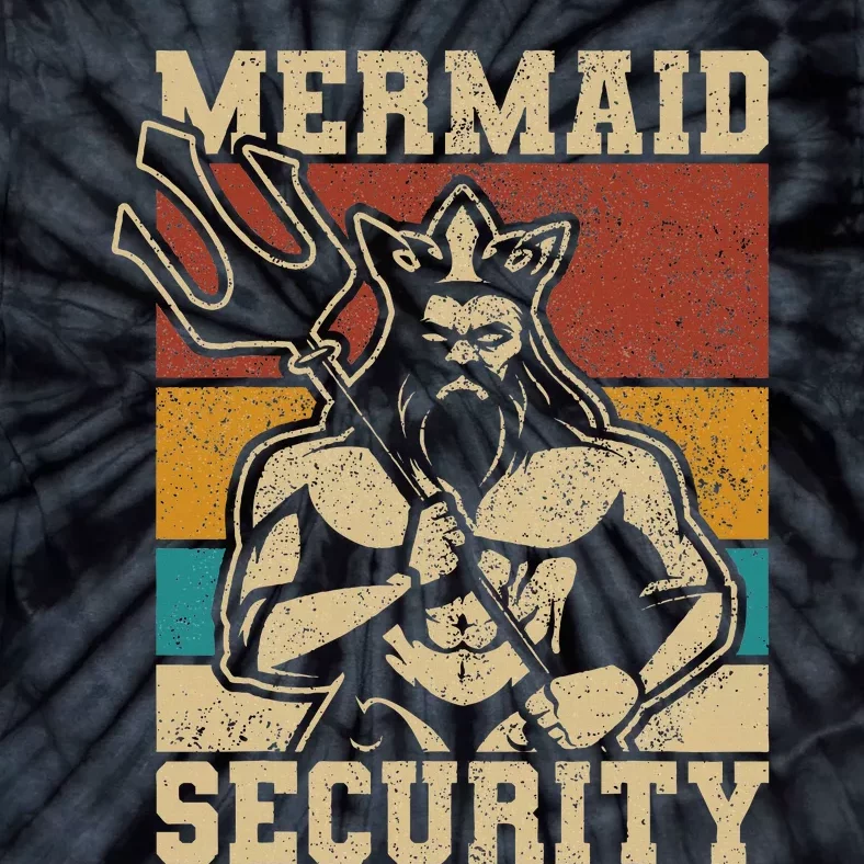 Mermaid Security Bday Costume Merman Birthday Party Outfit Tie-Dye T-Shirt