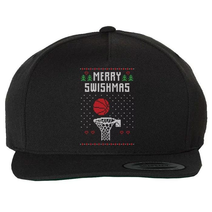 merry swishmas Basketball Ugly Christmas Sweaters Wool Snapback Cap