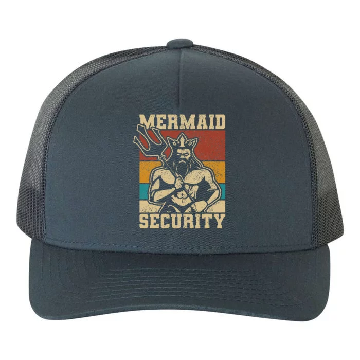 Mermaid Security Bday Costume Merman Birthday Party Outfit Yupoong Adult 5-Panel Trucker Hat