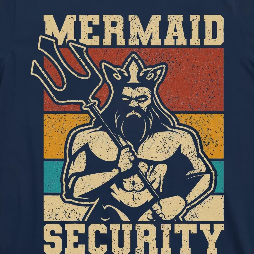 Mermaid Security Bday Costume Merman Birthday Party Outfit T-Shirt