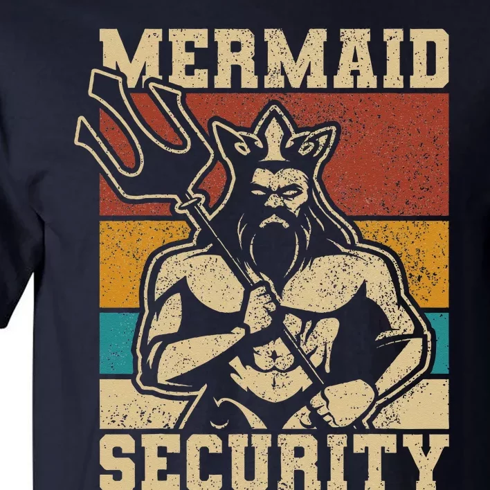 Mermaid Security Bday Costume Merman Birthday Party Outfit Tall T-Shirt