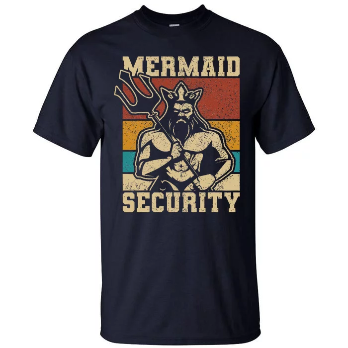 Mermaid Security Bday Costume Merman Birthday Party Outfit Tall T-Shirt