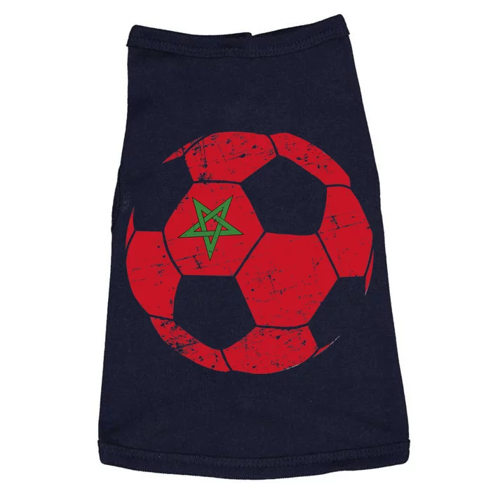 Morocco Soccer Ball Flag Moroccan Football Soccer Doggie Tank