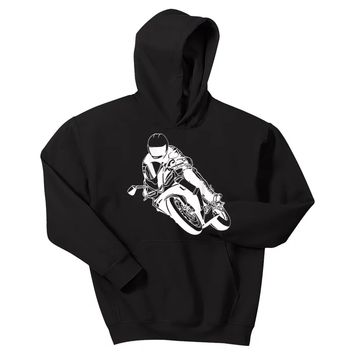 Motorcycle Shift Biker Motorcyclist Kids Hoodie