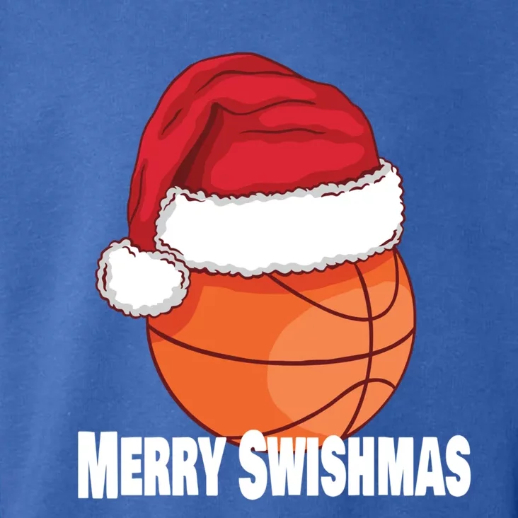 Merry Swishmas Basketball Christmas Sports Lover Santa Hat Gift Toddler Hoodie