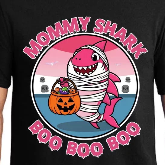 Mommy Shark Boo Boo Boo Funny Family Shark Halloween Pajama Set