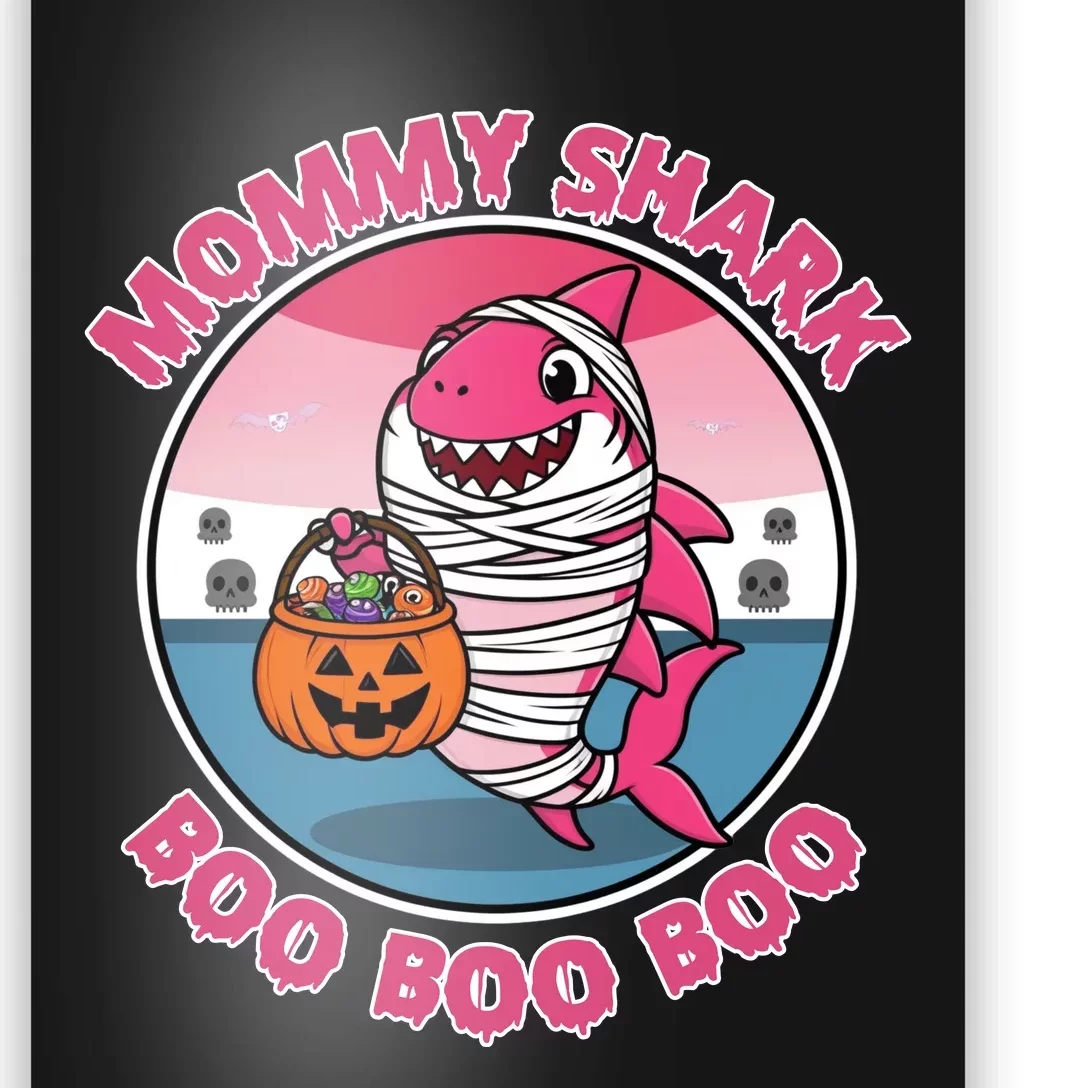 Mommy Shark Boo Boo Boo Funny Family Shark Halloween Poster