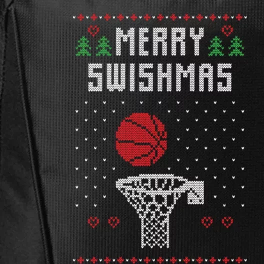 Merry Swishmas Basketball Ugly Christmas Sweaters Great Gift City Backpack