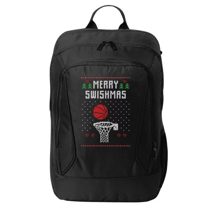 Merry Swishmas Basketball Ugly Christmas Sweaters Great Gift City Backpack