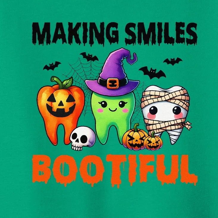 Making Smiles Bootiful Halloween Funny Ghost Dentist Dental Toddler T-Shirt