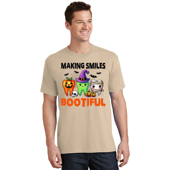 Making Smiles Bootiful Halloween Funny Ghost Dentist Dental T-Shirt