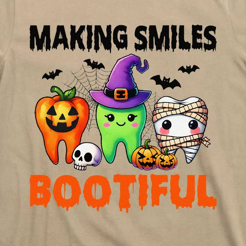 Making Smiles Bootiful Halloween Funny Ghost Dentist Dental T-Shirt