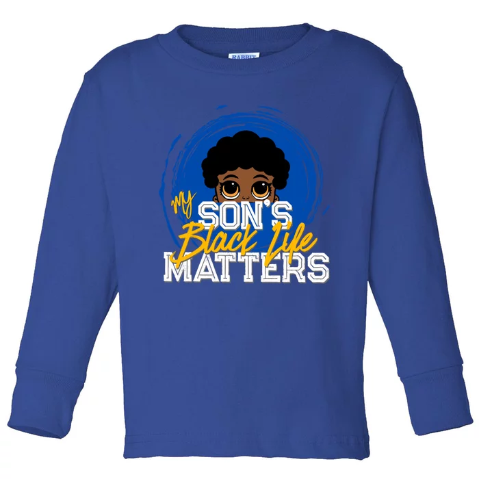 My Son's Black Life Matters Peekaboo African American Parent Gift Toddler Long Sleeve Shirt