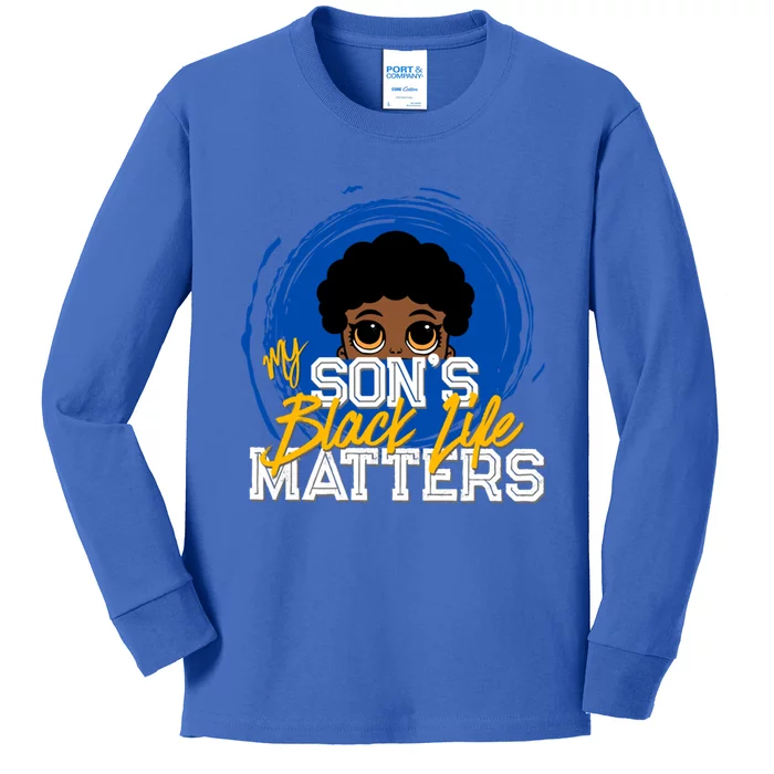 My Son's Black Life Matters Peekaboo African American Parent Gift Kids Long Sleeve Shirt