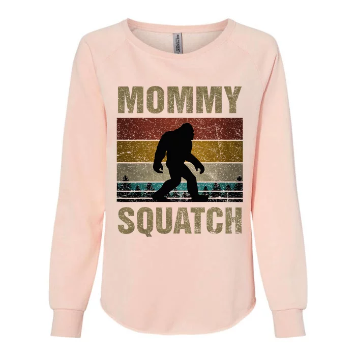 Mommy Squatch Bigfoot Mommy Sasquatch Yeti Family Womens California Wash Sweatshirt