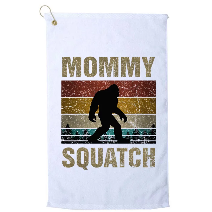 Mommy Squatch Bigfoot Mommy Sasquatch Yeti Family Platinum Collection Golf Towel