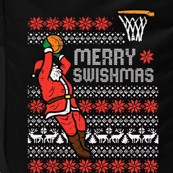 Merry Swishmas Basketball Ugly Christmas Xmas Impact Tech Backpack