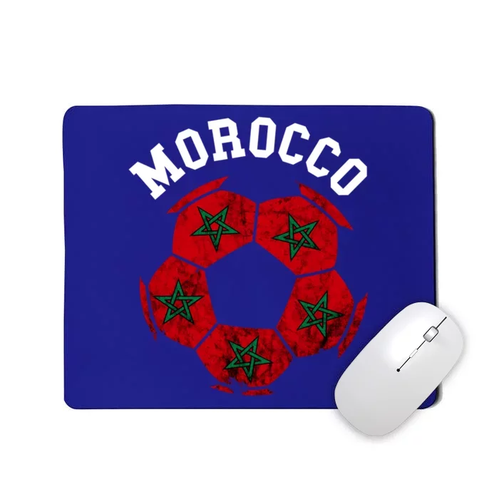 Moroccan Soccer Ball Morocco Moroccan Flag Moroccan Pride Cool Gift Mousepad