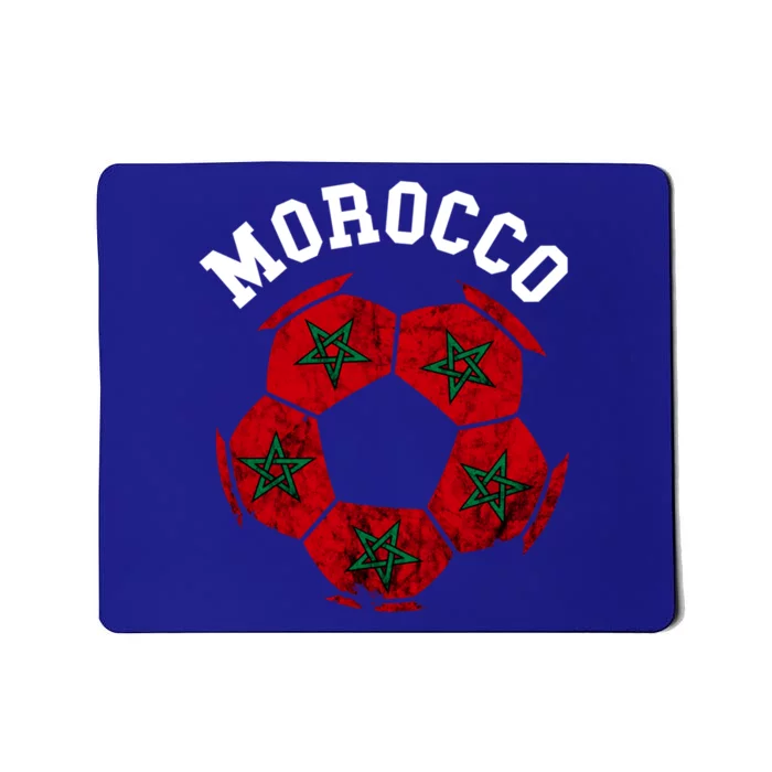 Moroccan Soccer Ball Morocco Moroccan Flag Moroccan Pride Cool Gift Mousepad