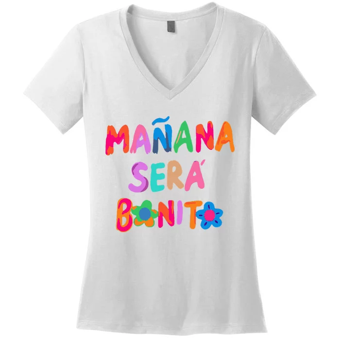 MañAna Será Bonito Women's V-Neck T-Shirt