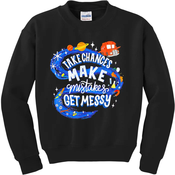 Magic School Bus Take Chances Make Mistakes Get Messy Kids Sweatshirt