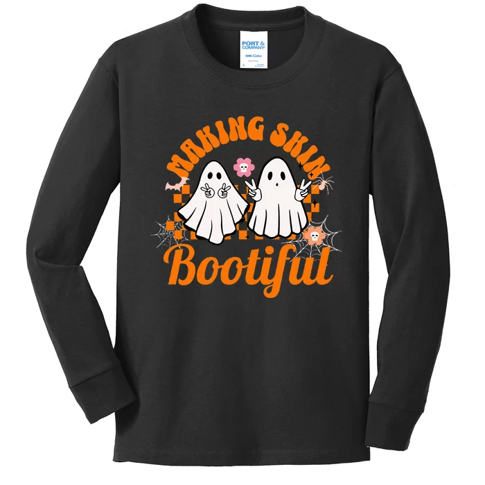 Making Skin Bootiful Halloween For Estheticians Skincare Kids Long Sleeve Shirt