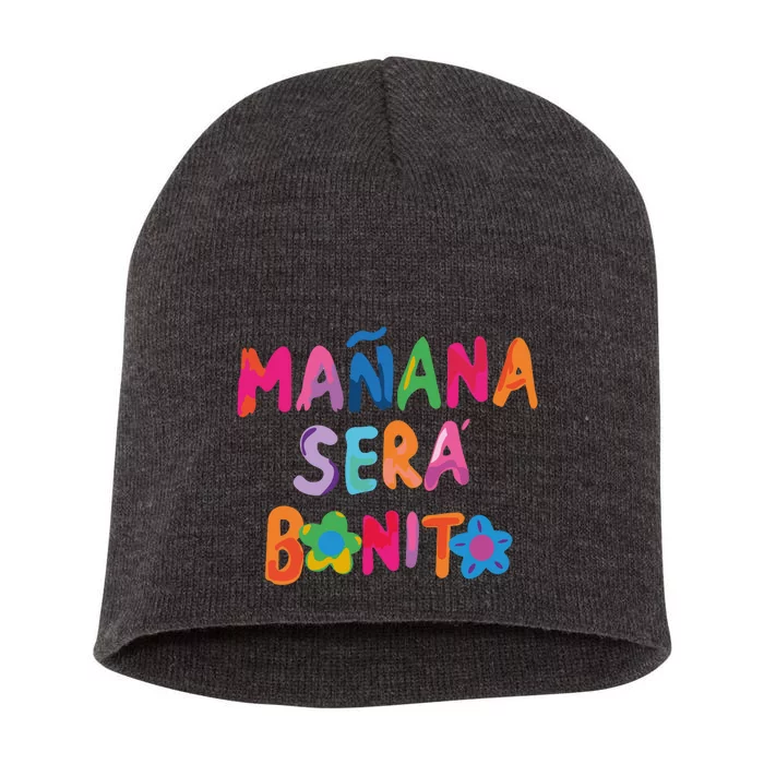 Manana Sera Bonito Colorful Festive Short Acrylic Beanie