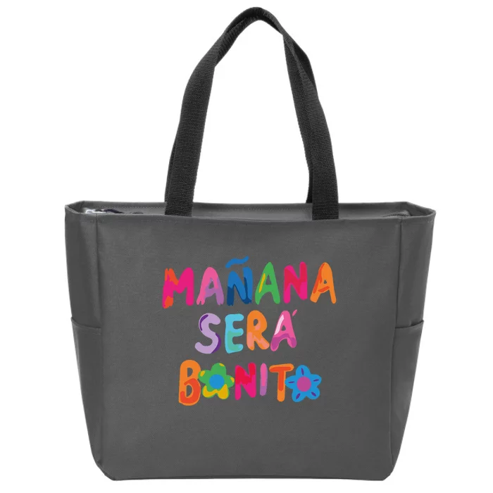 Manana Sera Bonito Colorful Festive Zip Tote Bag