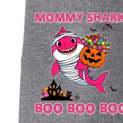 Mommy Shark Boo Boo Boo Funny Family Shark Halloween Doggie 3-End Fleece Hoodie