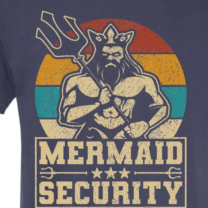 Mermaid Security Bday Costume Merman Birthday Party Outfit Garment-Dyed Heavyweight T-Shirt