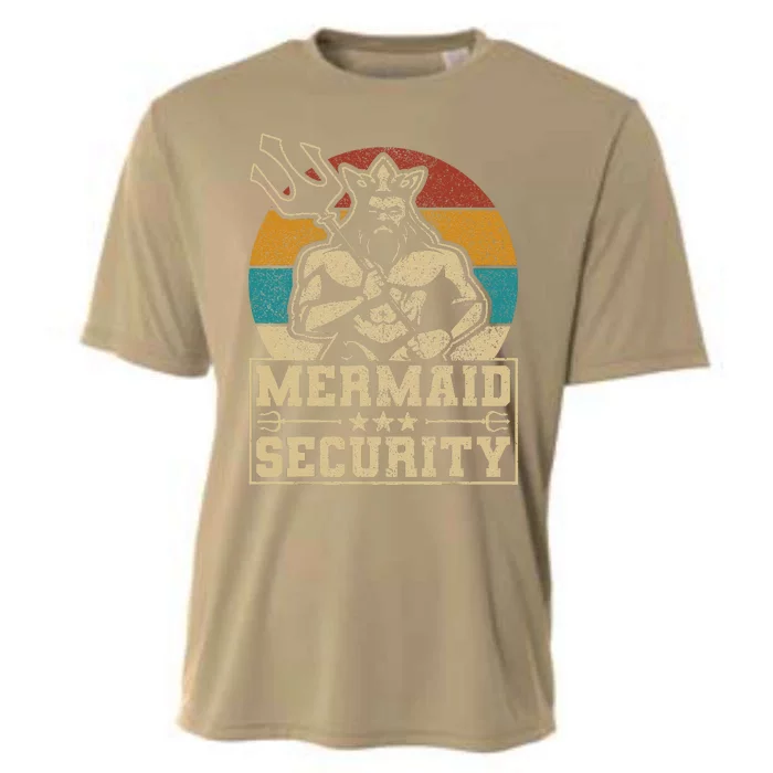 Mermaid Security Bday Costume Merman Birthday Party Outfit Cooling Performance Crew T-Shirt