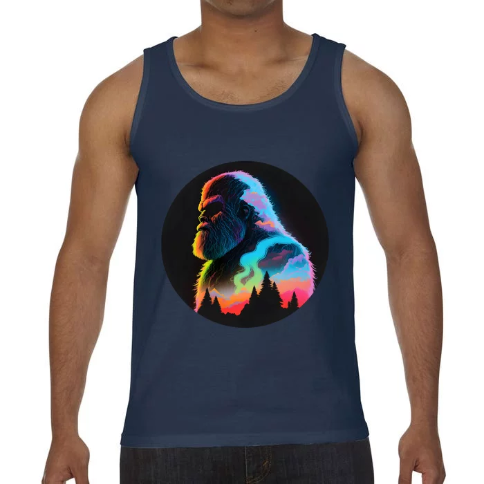 Mystical Sasquatch Bigfoot Colorful Comfort Colors® Tank Top