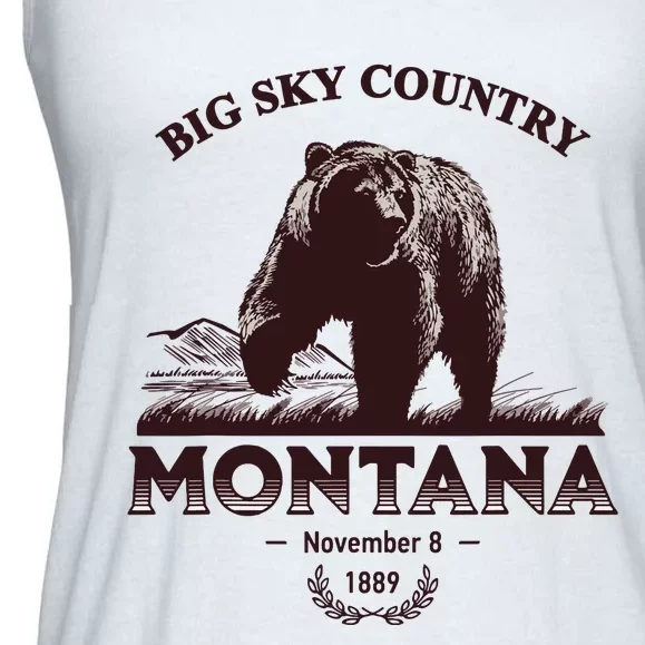 Montana State Big Sky Country Country Ladies Essential Flowy Tank