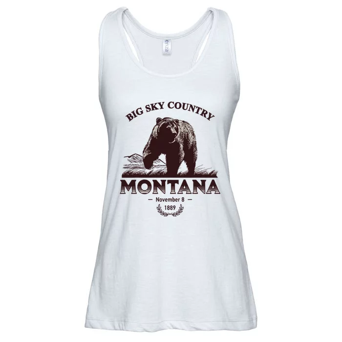 Montana State Big Sky Country Country Ladies Essential Flowy Tank