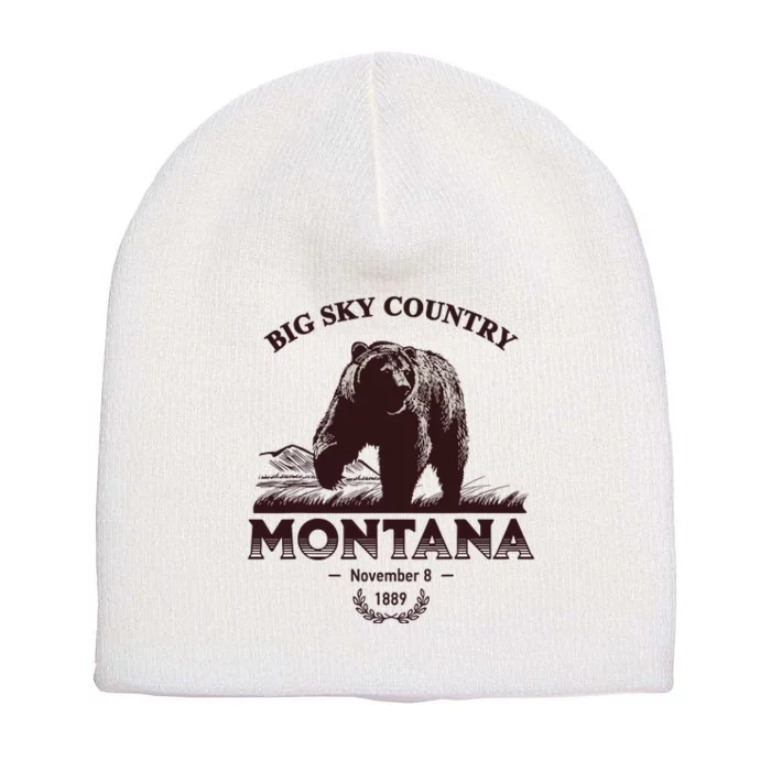 Montana State Big Sky Country Country Short Acrylic Beanie