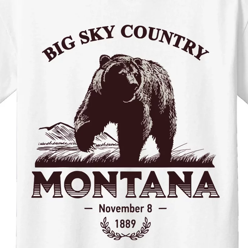 Montana State Big Sky Country Country Kids T-Shirt