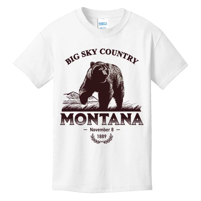 Montana State Big Sky Country Country Kids T-Shirt