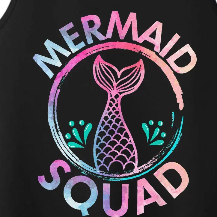 Mermaid Squad Birthday Mermaid Tail Family Matching Beach Performance Tank