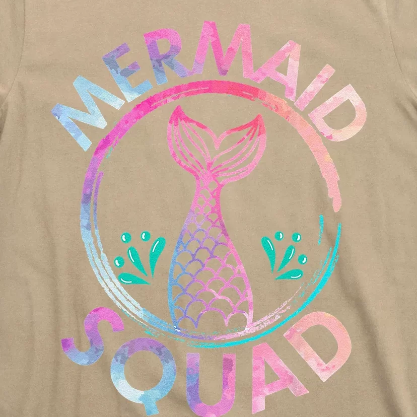 Mermaid Squad Birthday Mermaid Tail Family Matching Beach T-Shirt