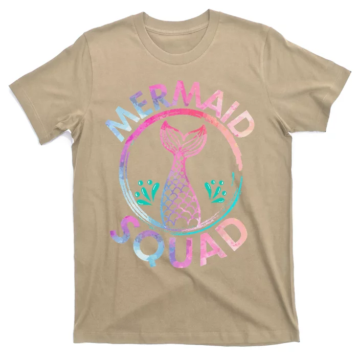 Mermaid Squad Birthday Mermaid Tail Family Matching Beach T-Shirt