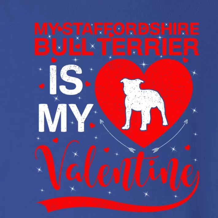 My Staffordshire Bull Terrier Is My Valentine Great Gift Toddler Long Sleeve Shirt