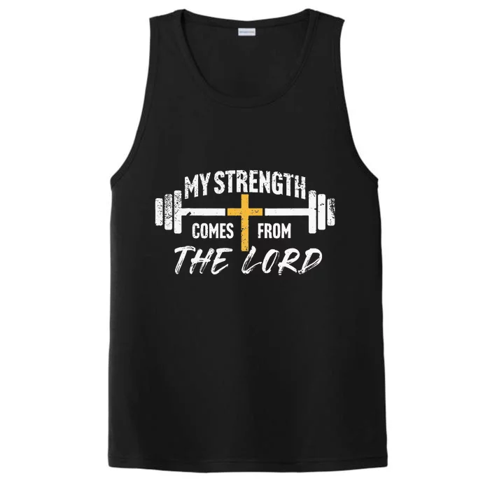 My Strength Bible Verse Gym Workout Performance Tank