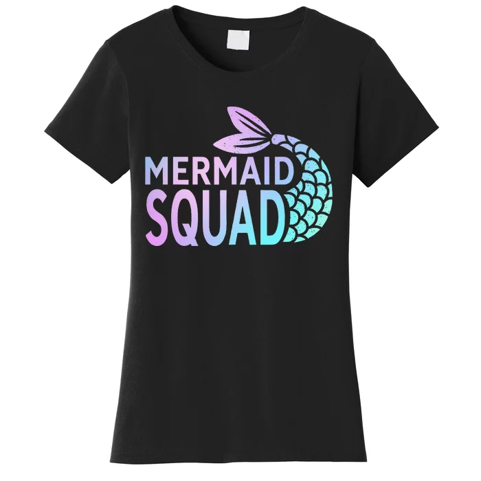 Mermaid Squad Birthday Squad for Party Mom Mama Women's T-Shirt