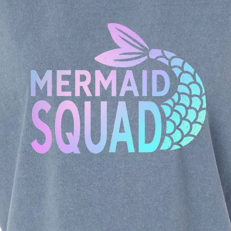 Mermaid Squad Birthday Squad for Party Mom Mama Garment-Dyed Women's Muscle Tee