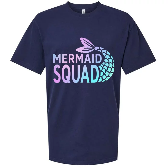 Mermaid Squad Birthday Squad for Party Mom Mama Sueded Cloud Jersey T-Shirt