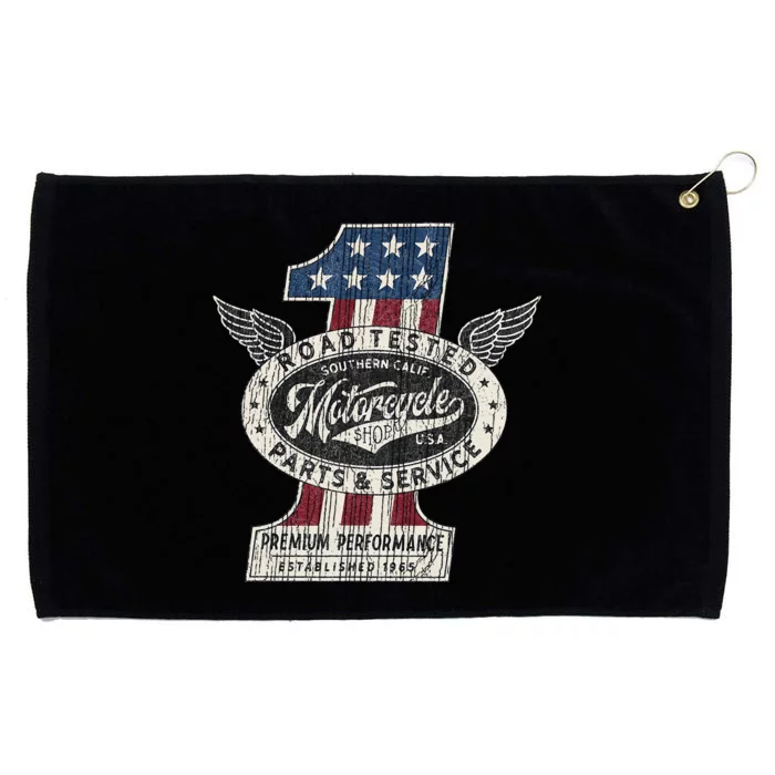 Motorcycle Shop Biker Usa Pride Grommeted Golf Towel