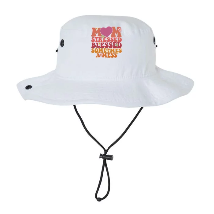 Mom Stressed Blessed Sometimes A Mess Gift Legacy Cool Fit Booney Bucket Hat