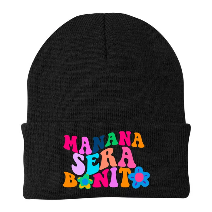 Manana Sera Bonito Words On Back Aesthetic Trendy Knit Cap Winter Beanie