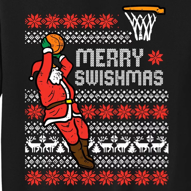 Merry Swishmas Basketball Ugly Christmas Xmas Sweatshirt