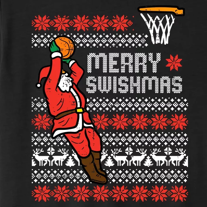 Merry Swishmas Basketball Ugly Christmas Xmas ChromaSoft Performance T-Shirt